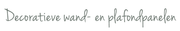 Decoratieve wand- en plafondpanen